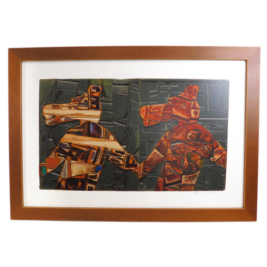 Large Framed Art Print - 'Dancing Bears'