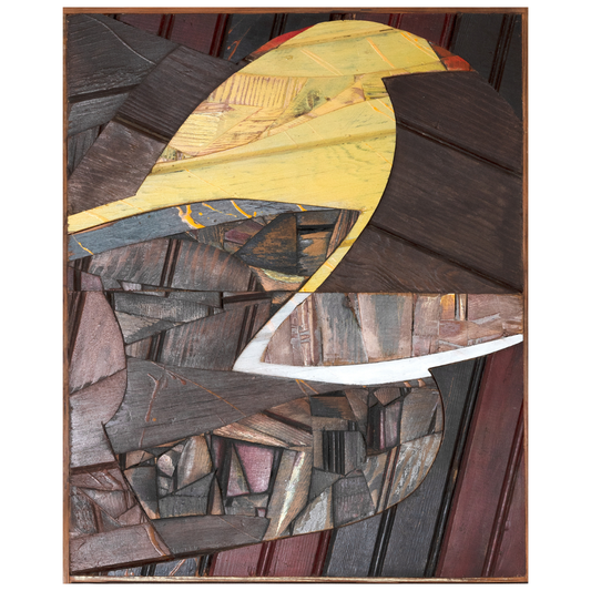 Original Wood Assemblage - 'Yellow Bird'